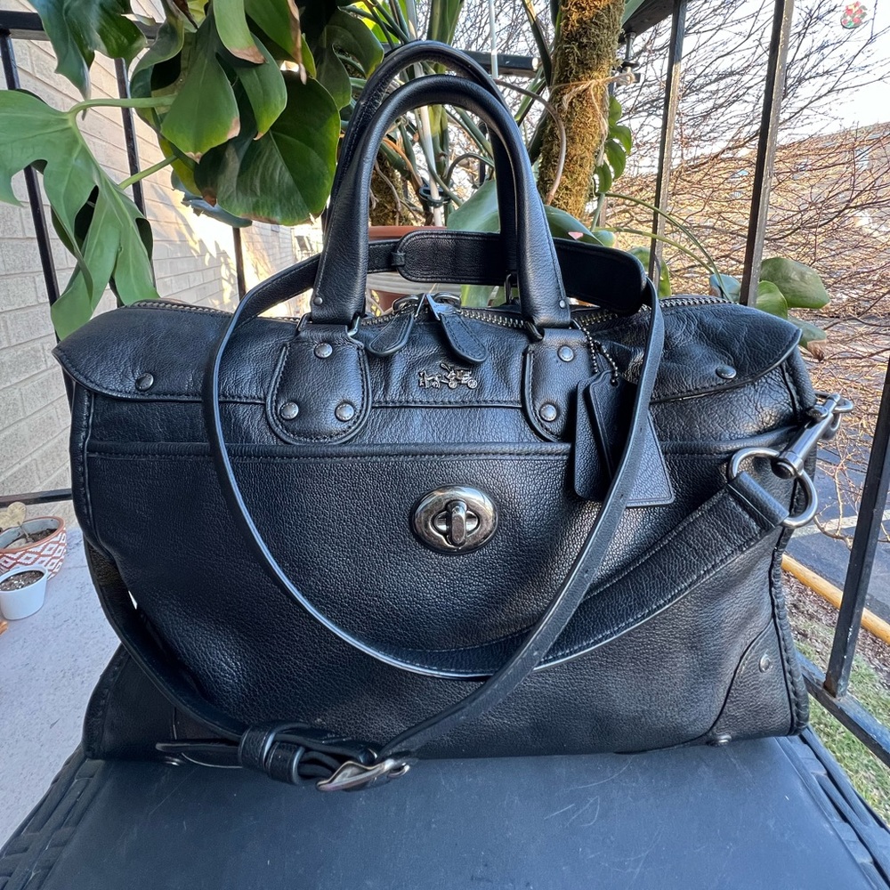 Coach Rhyder Leather Satchel Handbag